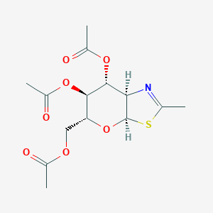 molecular formula C14H19NO7S B041811 (3Ar,5r,6s,7r,7ar)-5-(acetoxymethyl)-2-methyl-5,6,7,7a-tetrahydro-3ah-pyrano[3,2-d]thiazole-6,7-diyl diacetate CAS No. 67109-74-4