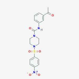 molecular formula C19H20N4O6S B4181105 N-(3-ACETYLPHENYL)-4-(4-NITROBENZENESULFONYL)PIPERAZINE-1-CARBOXAMIDE 