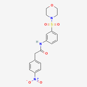 molecular formula C18H19N3O6S B4181115 N-[3-(morpholin-4-ylsulfonyl)phenyl]-2-(4-nitrophenyl)acetamide 