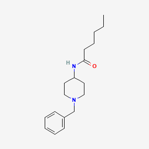 molecular formula C18H28N2O B4181123 N-(1-benzylpiperidin-4-yl)hexanamide 