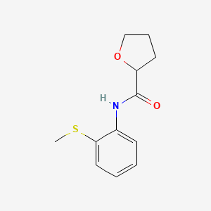 molecular formula C12H15NO2S B4181148 N-[2-(METHYLSULFANYL)PHENYL]OXOLANE-2-CARBOXAMIDE 