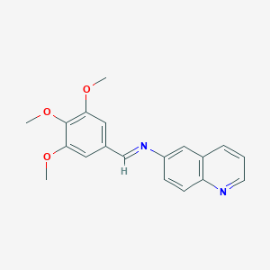 molecular formula C19H18N2O3 B418119 N-(6-quinolinyl)-N-(3,4,5-trimethoxybenzylidene)amine 