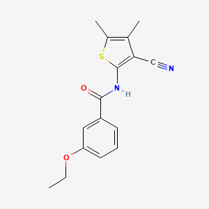 molecular formula C16H16N2O2S B4181451 N-(3-cyano-4,5-dimethylthiophen-2-yl)-3-ethoxybenzamide 