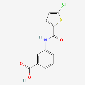 molecular formula C12H8ClNO3S B4181595 3-(5-Chlorothiophene-2-carboxamido)benzoic acid 