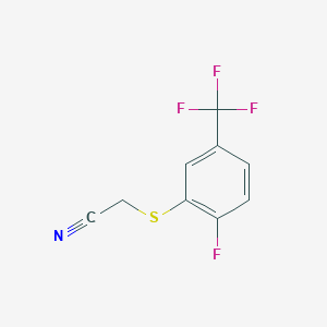 molecular formula C9H5F4NS B041816 2-[[2-Fluoro-5-(trifluoromethyl)phenyl]thio]acetonitrile CAS No. 304901-46-0