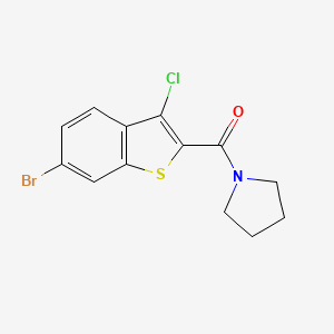 molecular formula C13H11BrClNOS B4181617 (6-Bromo-3-chloro-1-benzothiophen-2-yl)-pyrrolidin-1-ylmethanone 