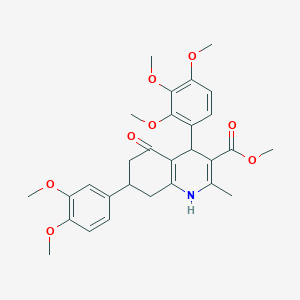 molecular formula C29H33NO8 B418163 Methyl 7-(3,4-dimethoxyphenyl)-2-methyl-5-oxo-4-(2,3,4-trimethoxyphenyl)-1,4,5,6,7,8-hexahydroquinoline-3-carboxylate 