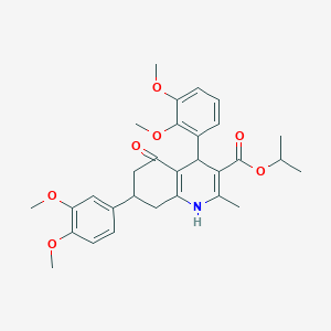 molecular formula C30H35NO7 B418172 Propan-2-yl 4-(2,3-dimethoxyphenyl)-7-(3,4-dimethoxyphenyl)-2-methyl-5-oxo-1,4,5,6,7,8-hexahydroquinoline-3-carboxylate 