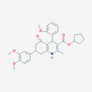 molecular formula C31H35NO6 B418187 cyclopentyl 7-(3,4-dimethoxyphenyl)-4-(2-methoxyphenyl)-2-methyl-5-oxo-1,4,5,6,7,8-hexahydroquinoline-3-carboxylate 