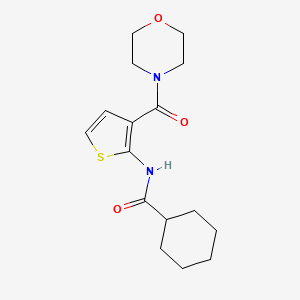 molecular formula C16H22N2O3S B4181873 N-[3-(morpholine-4-carbonyl)thiophen-2-yl]cyclohexanecarboxamide 