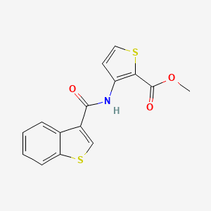 molecular formula C15H11NO3S2 B4181967 METHYL 3-[(1-BENZOTHIOPHEN-3-YLCARBONYL)AMINO]-2-THIOPHENECARBOXYLATE 