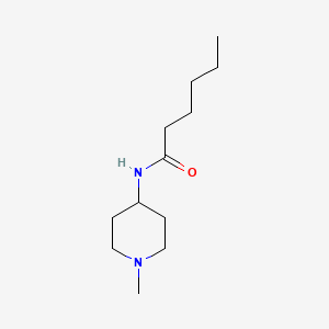 molecular formula C12H24N2O B4181996 N-(1-methylpiperidin-4-yl)hexanamide 