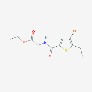 molecular formula C11H14BrNO3S B4181999 ethyl N-[(4-bromo-5-ethylthiophen-2-yl)carbonyl]glycinate 