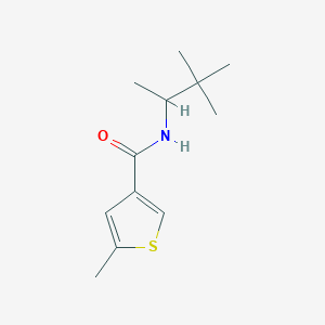 molecular formula C12H19NOS B4182059 N-(3,3-dimethylbutan-2-yl)-5-methylthiophene-3-carboxamide CAS No. 830340-65-3