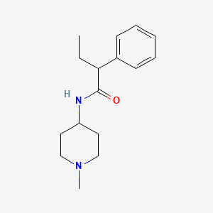 molecular formula C16H24N2O B4182304 N-(1-methylpiperidin-4-yl)-2-phenylbutanamide 