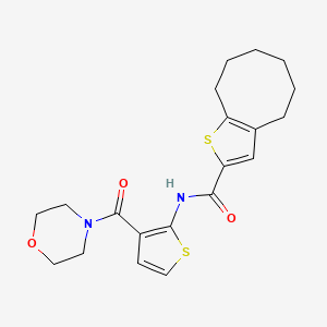 molecular formula C20H24N2O3S2 B4182314 N-[3-(MORPHOLINE-4-CARBONYL)THIOPHEN-2-YL]-4H5H6H7H8H9H-CYCLOOCTA[B]THIOPHENE-2-CARBOXAMIDE 