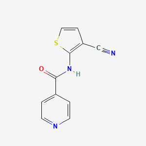 molecular formula C11H7N3OS B4182334 N-(3-cyanothiophen-2-yl)pyridine-4-carboxamide 