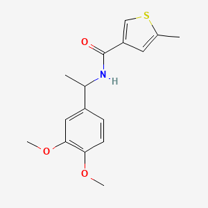 molecular formula C16H19NO3S B4182445 N-[1-(3,4-dimethoxyphenyl)ethyl]-5-methylthiophene-3-carboxamide 