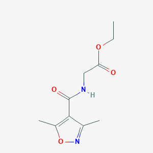 molecular formula C10H14N2O4 B4182452 ETHYL 2-{[(3,5-DIMETHYL-4-ISOXAZOLYL)CARBONYL]AMINO}ACETATE 