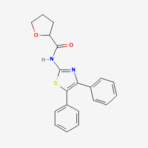 molecular formula C20H18N2O2S B4182505 N-(4,5-diphenyl-1,3-thiazol-2-yl)tetrahydrofuran-2-carboxamide 