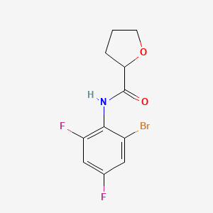 molecular formula C11H10BrF2NO2 B4182648 N-(2-bromo-4,6-difluorophenyl)tetrahydrofuran-2-carboxamide 