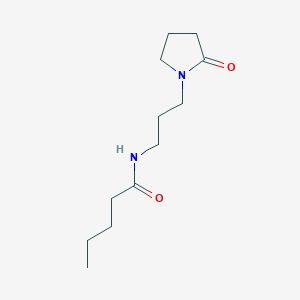 molecular formula C12H22N2O2 B4182665 N-[3-(2-oxopyrrolidin-1-yl)propyl]pentanamide 
