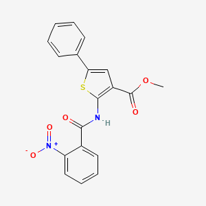 molecular formula C19H14N2O5S B4182672 methyl 2-[(2-nitrobenzoyl)amino]-5-phenyl-3-thiophenecarboxylate 