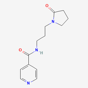 molecular formula C13H17N3O2 B4182720 N-[3-(2-oxopyrrolidin-1-yl)propyl]pyridine-4-carboxamide 