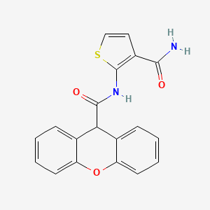 molecular formula C19H14N2O3S B4182746 N-(3-carbamoylthiophen-2-yl)-9H-xanthene-9-carboxamide 