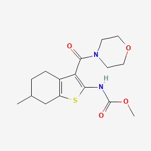 molecular formula C16H22N2O4S B4182755 methyl [6-methyl-3-(4-morpholinylcarbonyl)-4,5,6,7-tetrahydro-1-benzothien-2-yl]carbamate 