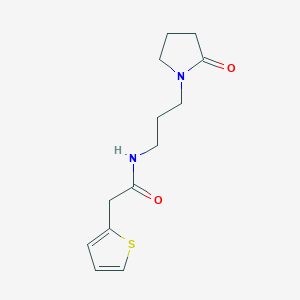 molecular formula C13H18N2O2S B4182806 N-[3-(2-oxopyrrolidin-1-yl)propyl]-2-(thiophen-2-yl)acetamide 