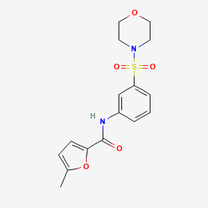 molecular formula C16H18N2O5S B4182823 5-methyl-N-[3-(morpholine-4-sulfonyl)phenyl]furan-2-carboxamide 