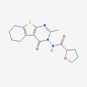molecular formula C16H19N3O3S B4182860 N-(2-methyl-4-oxo-5,6,7,8-tetrahydro[1]benzothieno[2,3-d]pyrimidin-3(4H)-yl)tetrahydrofuran-2-carboxamide 