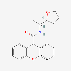 molecular formula C20H21NO3 B4182872 N-[1-(oxolan-2-yl)ethyl]-9H-xanthene-9-carboxamide 