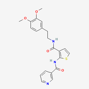 molecular formula C21H21N3O4S B4182895 N-(3-{[2-(3,4-DIMETHOXYPHENYL)ETHYL]CARBAMOYL}-2-THIENYL)NICOTINAMIDE 