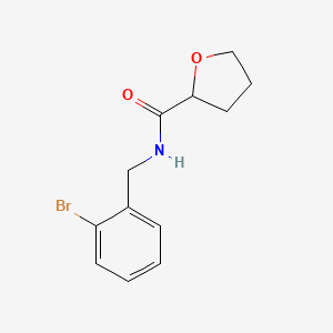 molecular formula C12H14BrNO2 B4182952 N-(2-bromobenzyl)tetrahydrofuran-2-carboxamide 