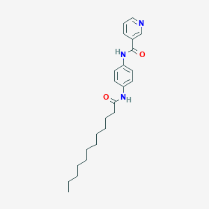 molecular formula C24H33N3O2 B418297 N-(4-Dodecanamidophenyl)nicotinamide CAS No. 337935-65-6