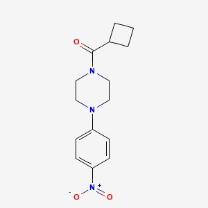 molecular formula C15H19N3O3 B4183080 CYCLOBUTYL[4-(4-NITROPHENYL)PIPERAZINO]METHANONE 
