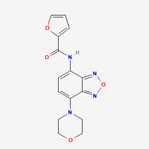 molecular formula C15H14N4O4 B4183112 N-[7-(morpholin-4-yl)-2,1,3-benzoxadiazol-4-yl]furan-2-carboxamide 
