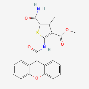 molecular formula C22H18N2O5S B4183128 methyl 5-carbamoyl-4-methyl-2-(9H-xanthene-9-carbonylamino)thiophene-3-carboxylate 