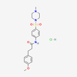 molecular formula C21H28ClN3O4S B4183174 3-(4-methoxyphenyl)-N-[4-(4-methylpiperazin-1-yl)sulfonylphenyl]propanamide;hydrochloride 