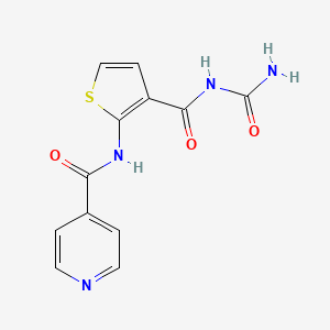 molecular formula C12H10N4O3S B4183195 N-[3-(carbamoylcarbamoyl)thiophen-2-yl]pyridine-4-carboxamide 