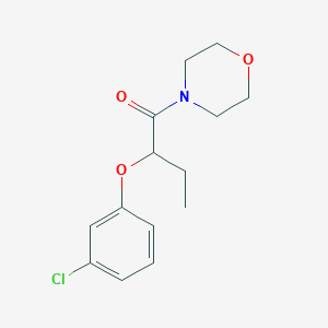 molecular formula C14H18ClNO3 B4183209 2-(3-Chlorophenoxy)-1-(morpholin-4-yl)butan-1-one 