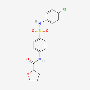 molecular formula C17H17ClN2O4S B4183512 N-{4-[(4-CHLOROPHENYL)SULFAMOYL]PHENYL}OXOLANE-2-CARBOXAMIDE 
