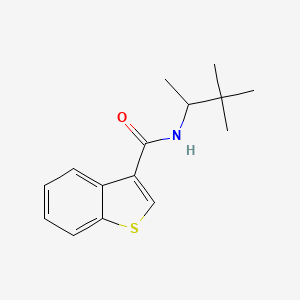 molecular formula C15H19NOS B4183570 N-(3,3-dimethylbutan-2-yl)-1-benzothiophene-3-carboxamide 