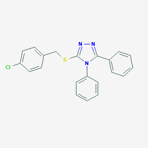 molecular formula C21H16ClN3S B418361 4-chlorobenzyl 4,5-diphenyl-4H-1,2,4-triazol-3-yl sulfide 