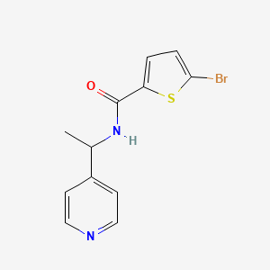 molecular formula C12H11BrN2OS B4183626 5-bromo-N-[1-(pyridin-4-yl)ethyl]thiophene-2-carboxamide 