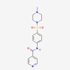 molecular formula C17H20N4O3S B4183645 N-{4-[(4-methylpiperazin-1-yl)sulfonyl]phenyl}pyridine-4-carboxamide 