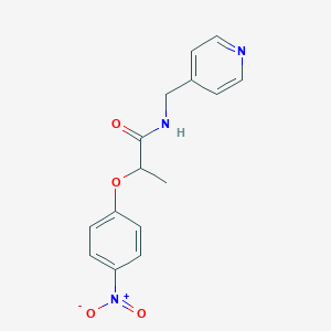 molecular formula C15H15N3O4 B4183693 2-(4-nitrophenoxy)-N-(pyridin-4-ylmethyl)propanamide 