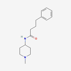 molecular formula C16H24N2O B4183695 N-(1-methylpiperidin-4-yl)-4-phenylbutanamide 